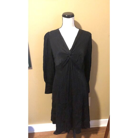 Hatch maternity black crinkle cupro Hazel dress - Picture 3 of 7
